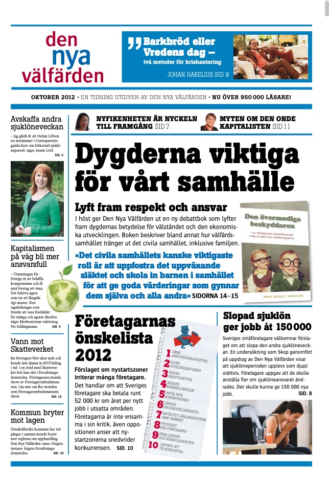 Den Nya Välfärdens tidning 2012